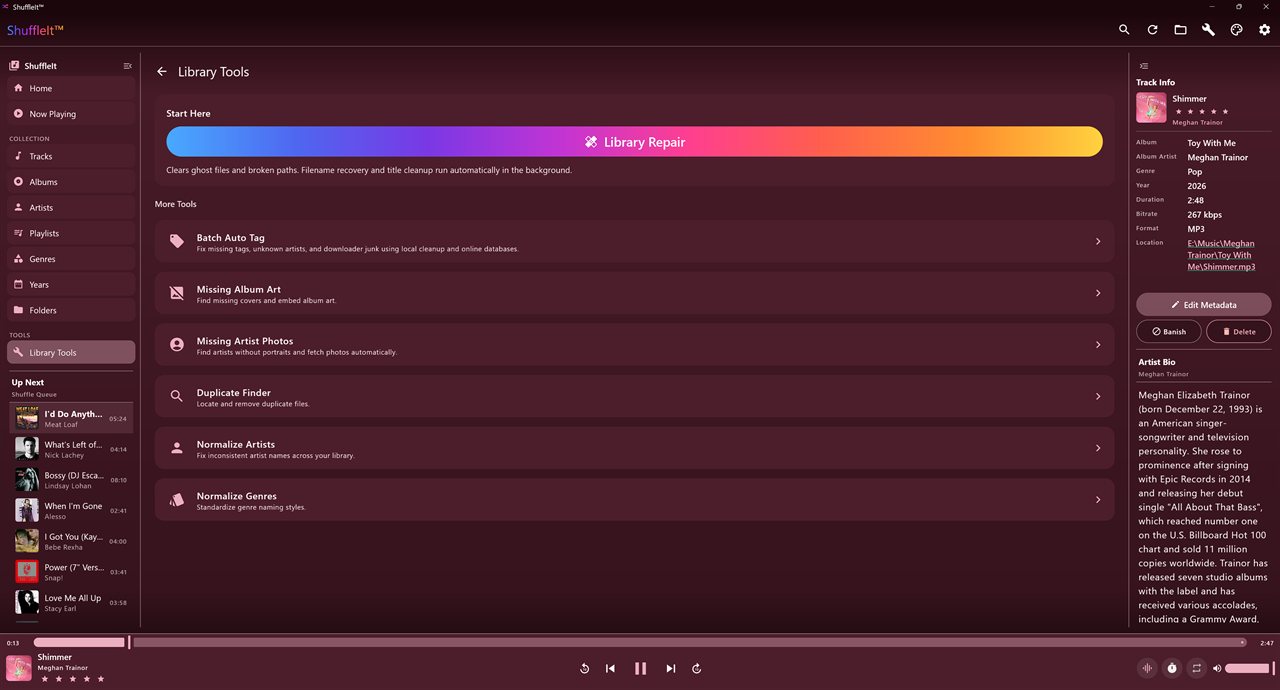 ShuffleIt library tools on Windows